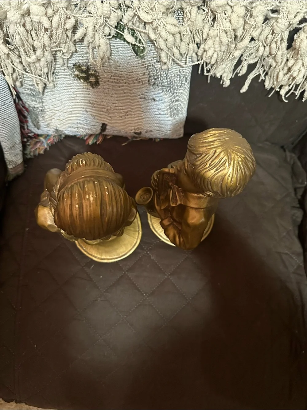 Vintage busts are a 1971 set by Universal Statuary Corp. titled Music to My Ears